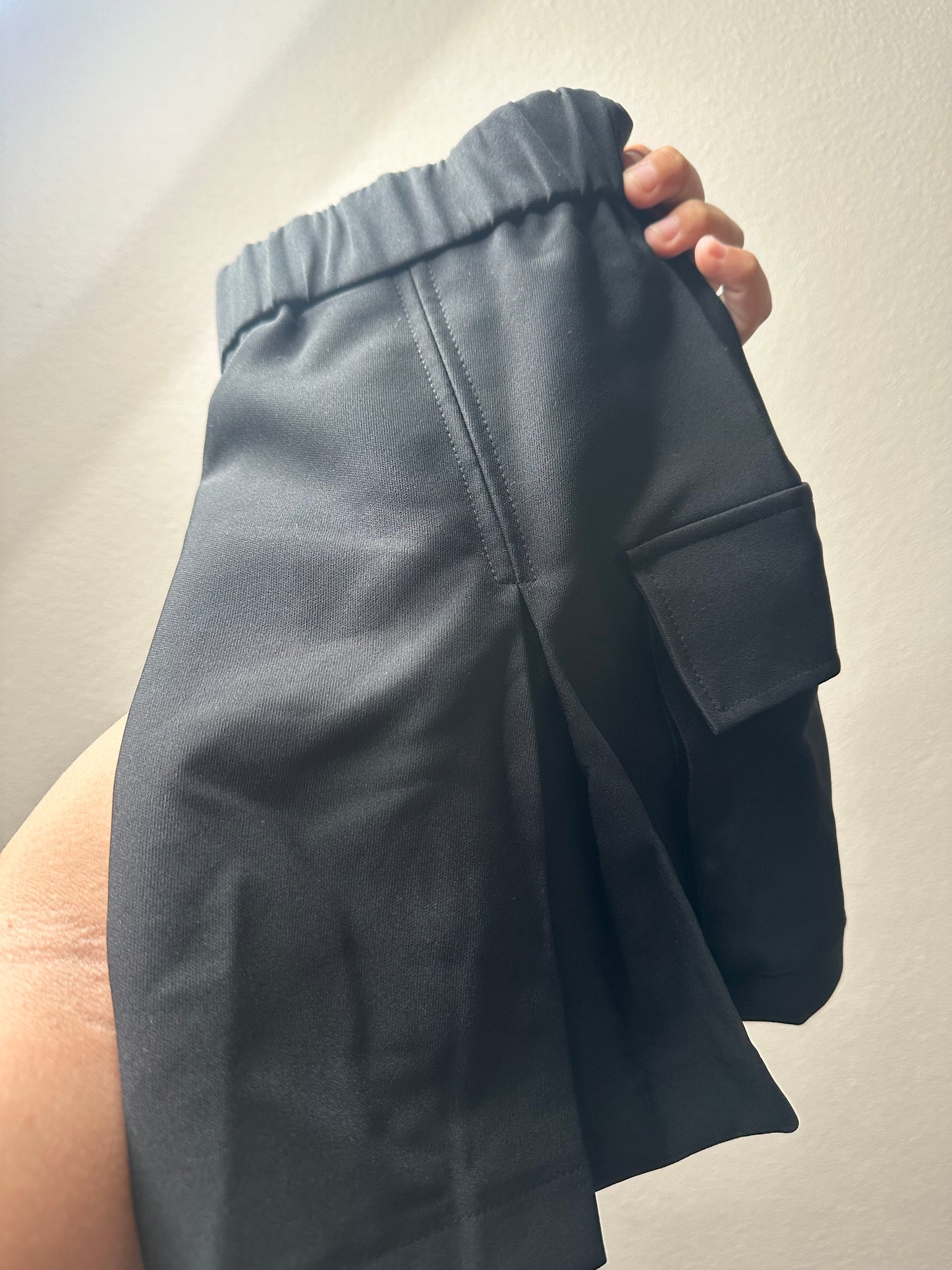 Black Cargo Skirt