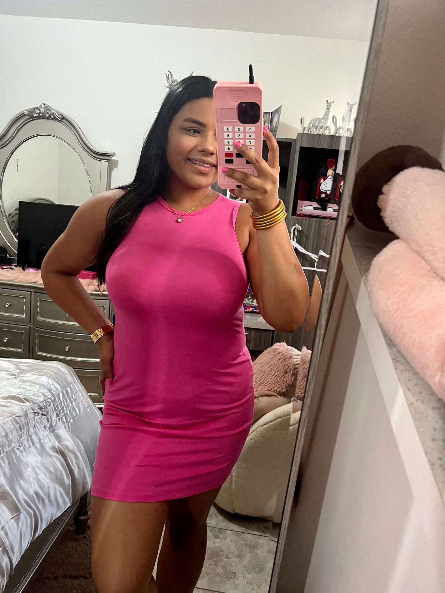 Pinky Short Dress